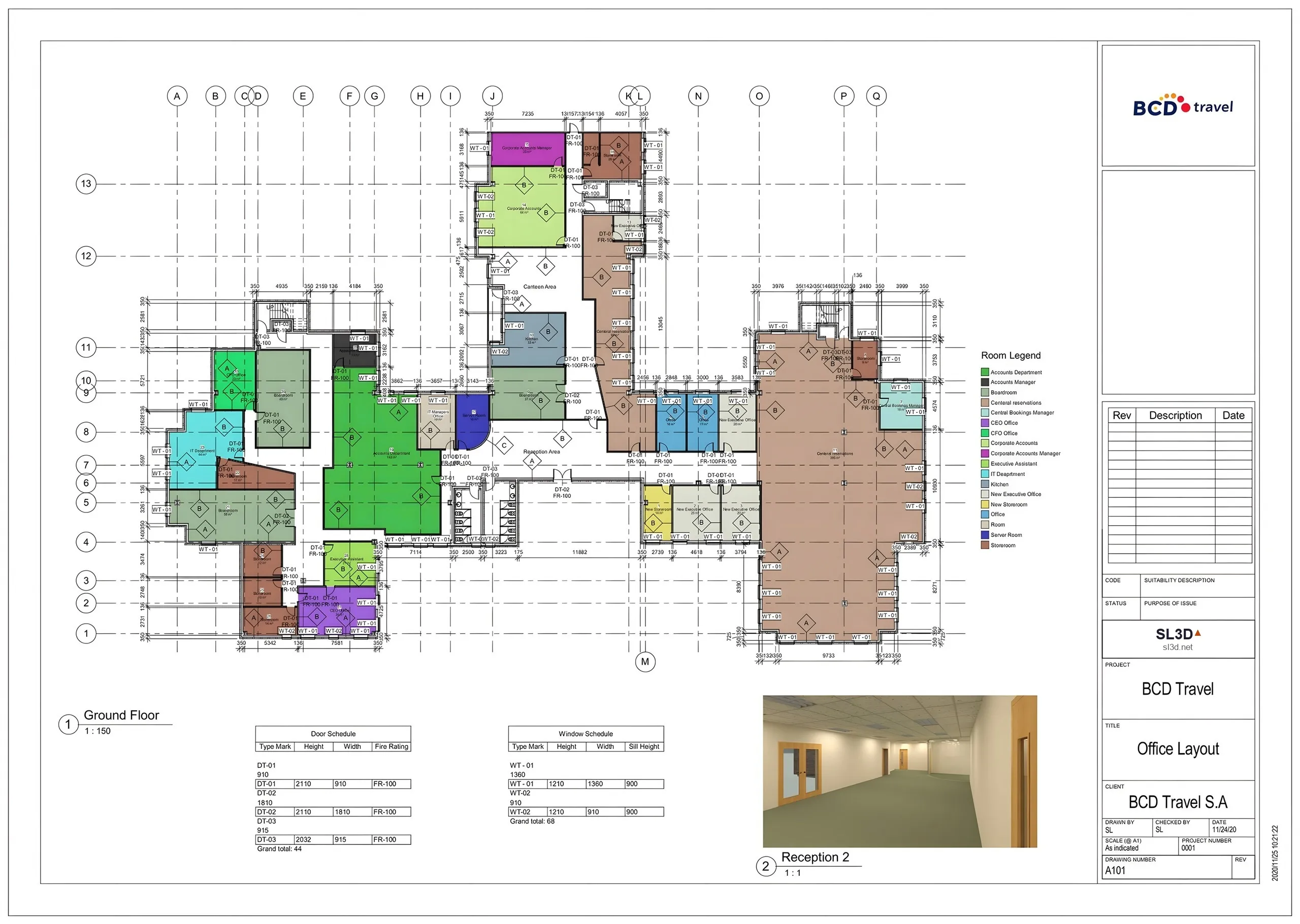 BCD Travel — A101 · Office Layout