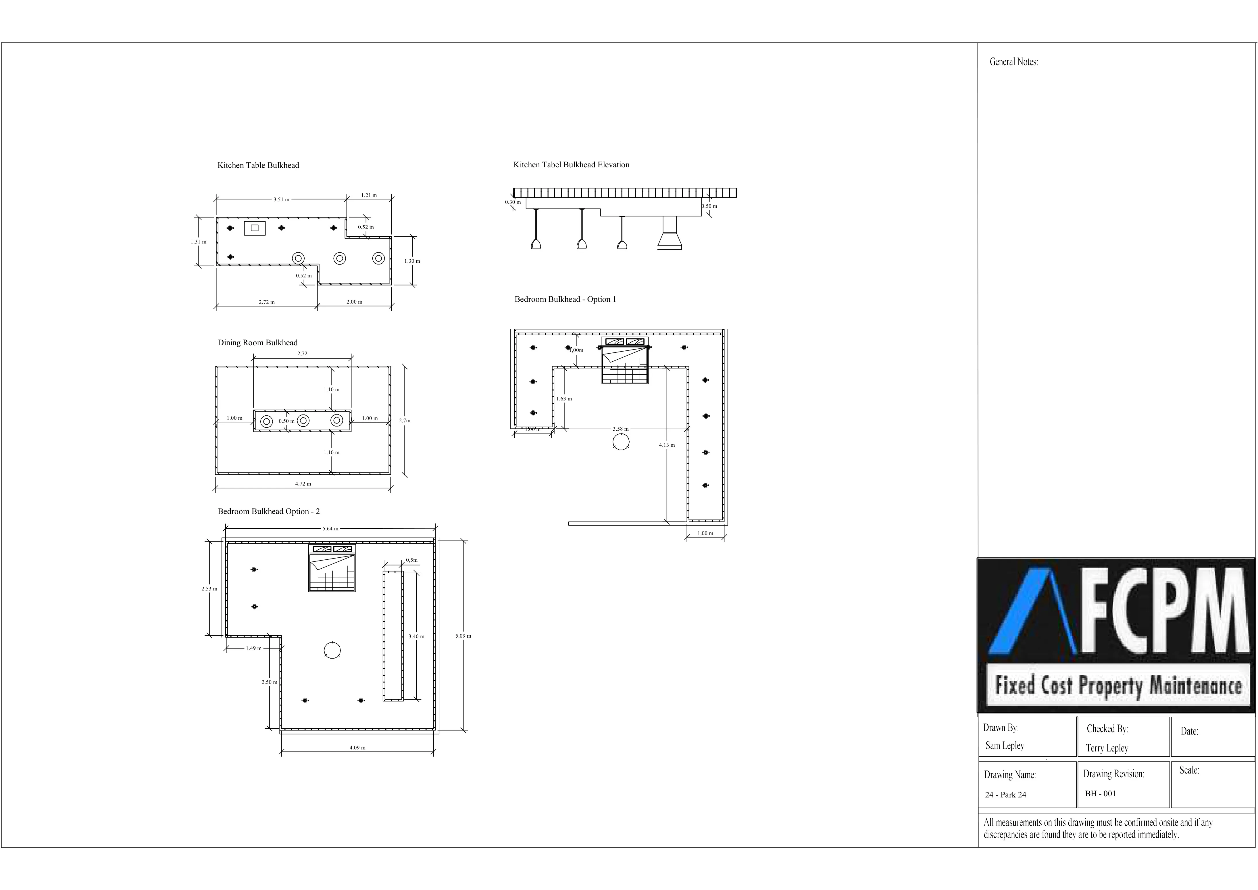 Park 24 Bulkheads — Drawing set